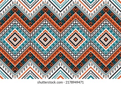 Decorative abstract geometrical ethnic oriental pattern traditional design. Abstract ethnic background Design for carpet, wallpaper, clothing, wrapping, batik, fabric, scarf. Boho motifs.