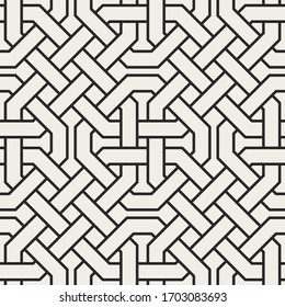 Decorative abstract geometrical seamless pattern. Traditional oriental ornamental background. Vector illustration.