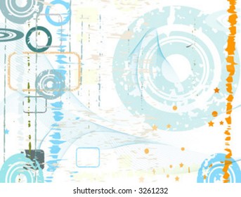 decorative abstract grunge design with circles
