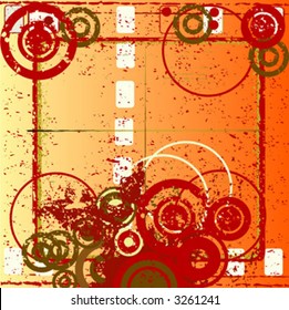 dekoratives abstraktes Grunge-Design mit Kreisen