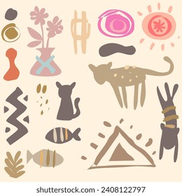 Decorative abstract hand drawn design