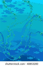 decorative abstract image of the underwater world