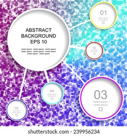 Decorative abstract info-template background with circular elements