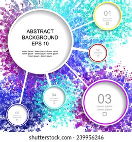 Decorative abstract info-template background with circular elements