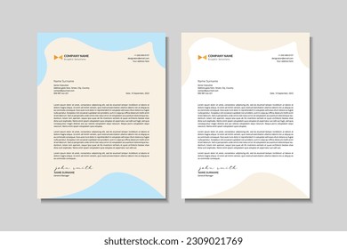 Decorative Abstract Letterhead Template - 2 Variations