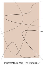 Decorative abstract line for home wall decoration 