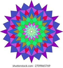 Decorative Abstract Mandala Flower Artwork With Stunning Geometric Balance
