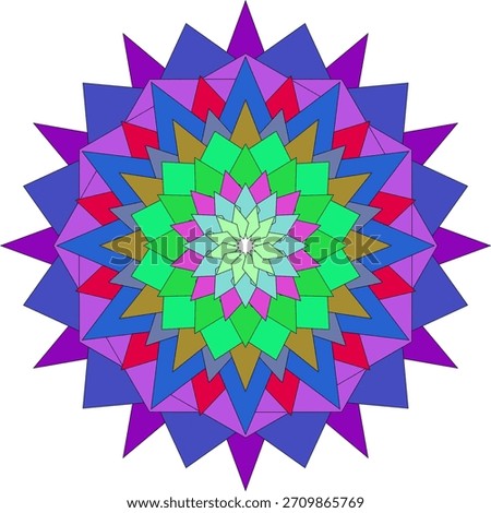 Decorative Abstract Mandala Flower Artwork With Stunning Geometric Balance
