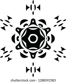 Decorative abstract mandala tile texture vector pattern design for creative ideas