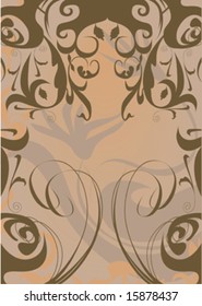 decorative abstract on brown background