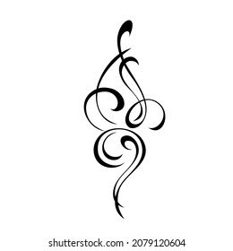 decorative abstract ornament with curls. graphic decor