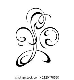 decorative abstract ornament with curls. graphic decor