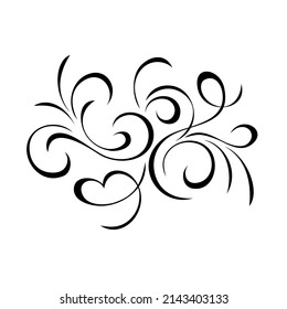 decorative abstract ornament with curls. graphic decor