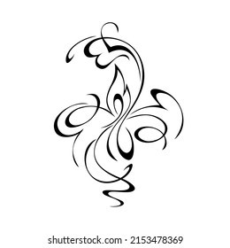 decorative abstract ornament with curls. graphic decor