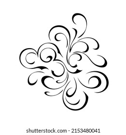 decorative abstract ornament with curls. graphic decor