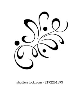 decorative abstract ornament with curls. graphic decor