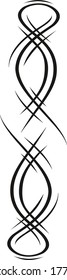Decorative abstract ornament for stencil isolated or tattoo. Design element on white background. Easy editable layered vector illustration.