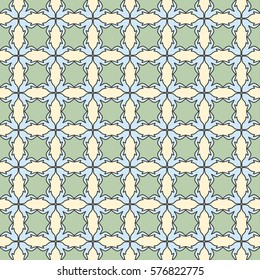 Decorative abstract ornament, stylized floral geometric seamless pattern. Tribal ethnic seamless background. Colorful textile design for printing on a fabric or paper with repeating texture