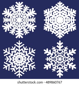 Decorative abstract paper snowflake. Vector illustration.