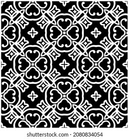 Patrón abstracto decorativo. Patrón geométrico sin soldadura en blanco y negro.Patrón para moda, tela, vestimenta, textil, fondo, papel pintado, impresión digital.