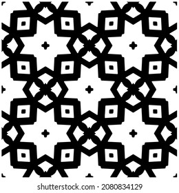 Decorative abstract pattern. Black and white seamless geometric pattern.Pattern  for fashion, fabric, apparel dress, textile, background, wallpaper, digital printing.