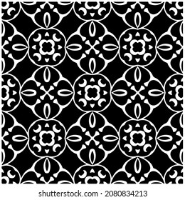 Decorative abstract pattern. Black and white seamless geometric pattern.Pattern  for fashion, fabric, apparel dress, textile, background, wallpaper, digital printing.