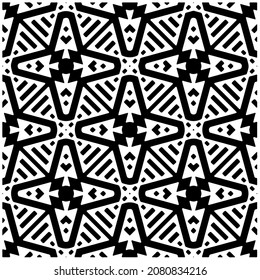 Patrón abstracto decorativo. Patrón geométrico sin soldadura en blanco y negro.Patrón para moda, tela, vestimenta, textil, fondo, papel pintado, impresión digital.