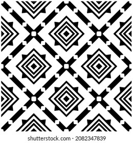 Decorative abstract pattern. Black and white seamless geometric pattern.Pattern  for fashion, fabric, apparel dress, textile, background, wallpaper, digital printing.
