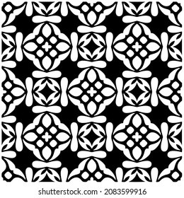 Decorative abstract pattern. Black and white seamless geometric pattern.Pattern  for fashion, fabric, apparel dress, textile, background, wallpaper, digital printing.