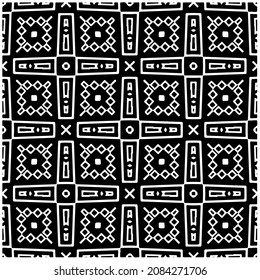 Decorative abstract pattern. Black and white seamless geometric pattern.Pattern  for fashion, fabric, apparel dress, textile, background, wallpaper, digital printing.
