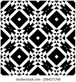 Patrón abstracto decorativo. Patrón geométrico sin soldadura en blanco y negro.Patrón para moda, tela, vestimenta, textil, fondo, papel pintado, impresión digital.