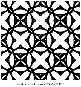 Decorative abstract pattern. Black and white seamless geometric pattern.Pattern  for fashion, fabric, apparel dress, textile, background, wallpaper, digital printing.