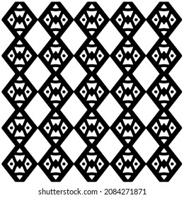 Decorative abstract pattern. Black and white seamless geometric pattern.Pattern  for fashion, fabric, apparel dress, textile, background, wallpaper, digital printing.