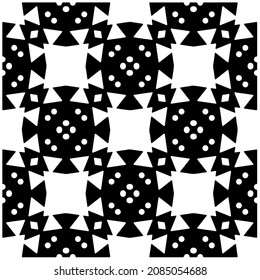 Decorative abstract pattern. Black and white seamless geometric pattern.Pattern  for fashion, fabric, apparel dress, textile, background, wallpaper, digital printing.