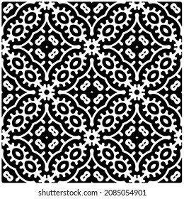 Decorative abstract pattern. Black and white seamless geometric pattern.Pattern  for fashion, fabric, apparel dress, textile, background, wallpaper, digital printing.