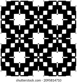 Dekoratives abstraktes Muster. Schwarz-Weiß-geometrisches Muster.