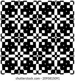 Decorative abstract pattern. Black and white seamless geometric pattern.