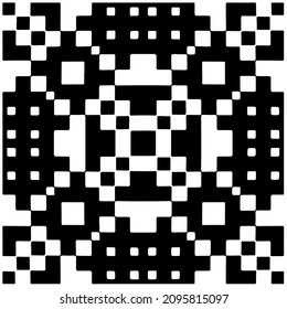 Decorative abstract pattern. Black and white seamless geometric pattern.