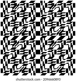 Patrón abstracto decorativo. Patrón geométrico transparente blanco y negro.