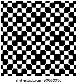 Decorative abstract pattern. Black and white seamless geometric pattern.