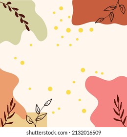 Decorative abstract pattern featuring brown leaves. The hand-drawn illustration adds a unique and artistic flair, perfect for a variety of design applications. Whether you're creating a book cover