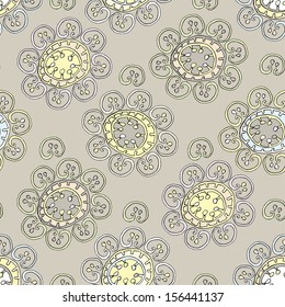 decorative abstract pattern with floral motives