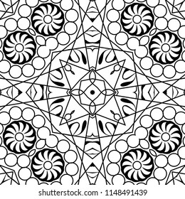 Decorative abstract pattern with a thin lines in a black and white colors