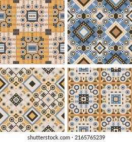 Patrones abstractos decorativos para envolver papel, tela, tela, tela, cortinas