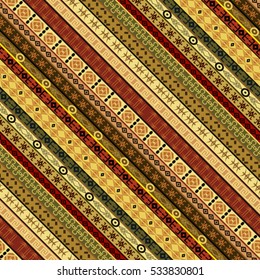 Decorative abstract seamless with ethnic motifs