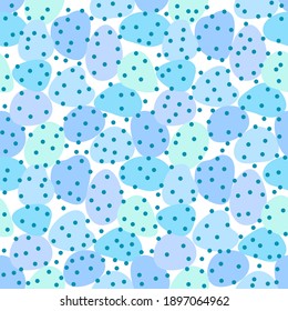 Patrón abstracto decorativo sin fisuras con manchas y puntos