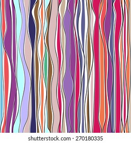 Decorative abstract seamless pattern with vertical stripes