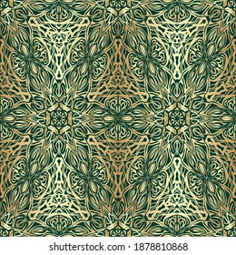 Decorative abstract seamless tiled pattern for interior and fashion. Print on fabric and other surfaces

