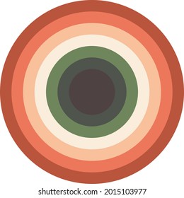 Decorative abstract smooth arc connected in a circle on a white background. Artistic sphere with stripes for fashionable prints on pillows, paintings in the interior. Vector.