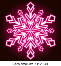 Copo de nieve abstracto decorativo.
